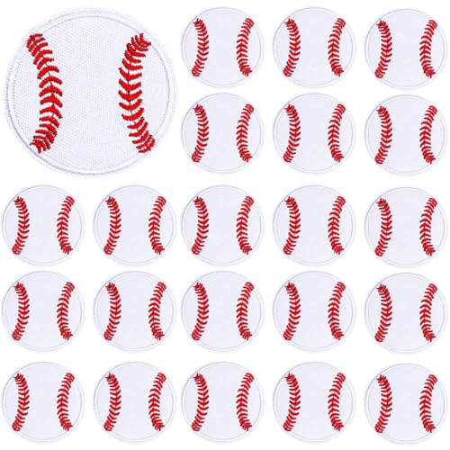 Baseball-Flicken zum Aufbügeln, bestickt, zum Aufnähen oder Aufnähen, für Kleidung, Jacken, Jeans, Hosen, Kleider, Rucksäcke, Hüte, 30 Stück Baseball-Flicken zum Aufbügeln, bestickt, zum Aufnähen oder Aufnähen, für Kleidung, Jacken, Jeans, Hosen, Kleider, Rucksäcke, Hüte, 30 Stück von AUGSUN