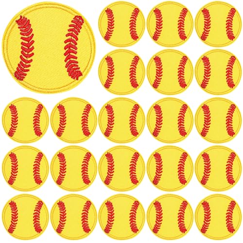 Softball-Flicken zum Aufbügeln, bestickt, zum Aufnähen, Reparatur-Flicken für Kleidung, Jacken, Jeans, Hosen, Kleider, Rucksäcke, Hüte, 30 Stück von AUGSUN