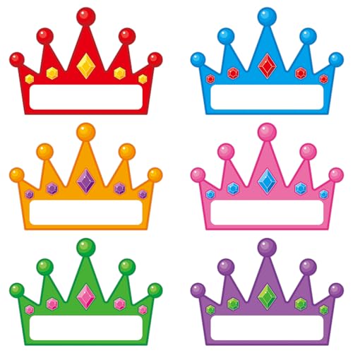Bunte Kronenausschnitte für Geburtstag, Sterne, Pinnwand, Dekorationen, Geburtstagskrone, Namensschilder für Lehrer, Bastelarbeiten, Klassenzimmer, Wanddekoration, 36 Stück Bunte Kronenausschnitte für Geburtstag, Sterne, Pinnwand, Dekorationen, Geburtstagskrone, Namensschilder für Lehrer, Bastelarbeiten, Klassenzimmer, Wanddekoration, 36 Stück von AUGTHEEP