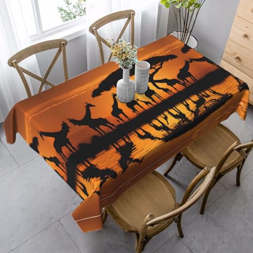 AUGUSTRUSH Rechteckige Tischdecke, Afrika-Giraffe, majestätischer Baum, weich, waschbar, langlebig, Tischdecke für Esszimmer, Party, knitterfrei, für Reisen, Hochzeit, Café, Picknick, 140 x 90 cm AUGUSTRUSH Rechteckige Tischdecke, Afrika-Giraffe, majestätischer Baum, weich, waschbar, langlebig, Tischdecke für Esszimmer, Party, knitterfrei, für Reisen, Hochzeit, Café, Picknick, 140 x 90 cm von AUGUSTRUSH