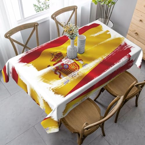 AUGUSTRUSH Rechteckige Tischdecke, Spanien-Flagge, weich, waschbar, langlebig, Tischdecke für Esszimmer, Party, knitterfrei, für Reisen, Hochzeit, Café, Picknick, 140 x 90 cm AUGUSTRUSH Rechteckige Tischdecke, Spanien-Flagge, weich, waschbar, langlebig, Tischdecke für Esszimmer, Party, knitterfrei, für Reisen, Hochzeit, Café, Picknick, 140 x 90 cm von AUGUSTRUSH