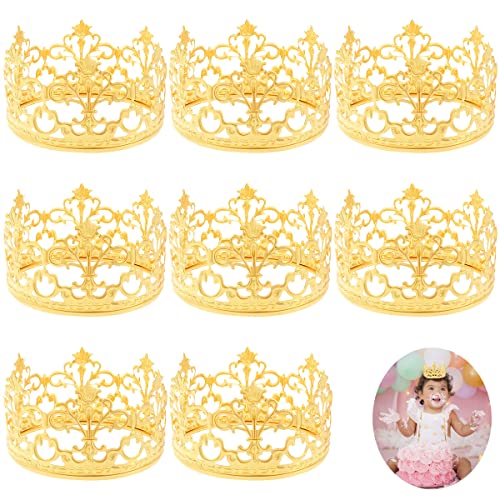 8 Stück goldene Mini-Krone, Tortenaufsatz, Mini-Krone, Prinz, Prinzessin, kleine Tiara, Cupcake-Aufsätze, Hochzeit, Geburtstag, Kuchendekoration, kleine Krone für königliche Thema, Babyparty, Hochzeit, Geburtstag, Partyzubehör 8 Stück goldene Mini-Krone, Tortenaufsatz, Mini-Krone, Prinz, Prinzessin, kleine Tiara, Cupcake-Aufsätze, Hochzeit, Geburtstag, Kuchendekoration, kleine Krone für königliche Thema, Babyparty, Hochzeit, Geburtstag, Partyzubehör von AUGXIXI