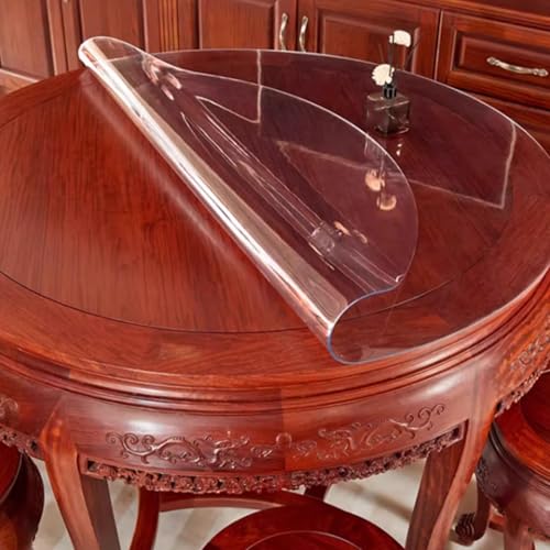 Tischfolie Rund Transparent PVC Tischdecke 2 mm Dicke Nach Maß Abwischbar Schutztischdecke Tischschutz Tischunterlage Esstisch Tischfolie Rund Transparent PVC Tischdecke 2 mm Dicke Nach Maß Abwischbar Schutztischdecke Tischschutz Tischunterlage Esstisch von AUJLKJOUV