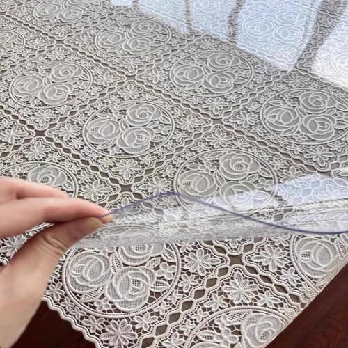 Transparente Quadratische 2mm PVC Tischdecke Weiche,Tischfolie für Küche, Esszimmer & Wohnzimmer Rutschfester Möbelschutz,Wasserfest, Wiederverwendbar Transparente Quadratische 2mm PVC Tischdecke Weiche,Tischfolie für Küche, Esszimmer & Wohnzimmer Rutschfester Möbelschutz,Wasserfest, Wiederverwendbar von AUJLKJOUV