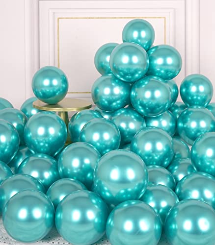 AULE Kleine Luftballons Türkis Metallic: 50 Stück 5 Zoll Luftballon Klein Grün Helium Ballons Latex Ballon für Geburtstag Dschungel Dinosaurier Deko AULE Kleine Luftballons Türkis Metallic: 50 Stück 5 Zoll Luftballon Klein Grün Helium Ballons Latex Ballon für Geburtstag Dschungel Dinosaurier Deko von AULE