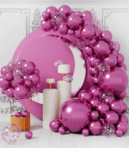 AULE Luftballon Girlande Rosa: 100 Stück Hot Pinke Ballons Girlande Set Fuchsia Ballongirlande Latex Luftballons für Baby Shower Gender Reveal Valentinstag Hochzeit Geburtstag Deko AULE Luftballon Girlande Rosa: 100 Stück Hot Pinke Ballons Girlande Set Fuchsia Ballongirlande Latex Luftballons für Baby Shower Gender Reveal Valentinstag Hochzeit Geburtstag Deko von AULE