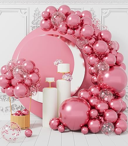 AULE Luftballon Girlande Rosa: 100 Stück Rosa Konfetti Ballons Girlande Helium Rosé Ballongirlande Rose Latex Luftballons für Baby Shower Gender Reveal Gender Reveal Baby Shower Deko AULE Luftballon Girlande Rosa: 100 Stück Rosa Konfetti Ballons Girlande Helium Rosé Ballongirlande Rose Latex Luftballons für Baby Shower Gender Reveal Gender Reveal Baby Shower Deko von AULE