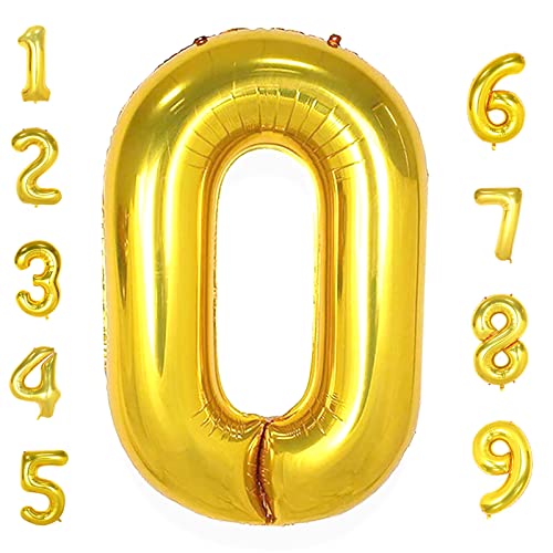 AULE Luftballon Zahl 0 Gold: XXL 101 cm Zahlen Folienballon Geburtstag Gold 0 Jahre 40 Zoll Helium Ballon Kinder Junge Mädchen Zahlenballon für Babyparty Jubiläum Deko AULE Luftballon Zahl 0 Gold: XXL 101 cm Zahlen Folienballon Geburtstag Gold 0 Jahre 40 Zoll Helium Ballon Kinder Junge Mädchen Zahlenballon für Babyparty Jubiläum Deko von AULE