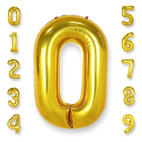 AULE Luftballon Zahl 0 Gold: XXL 101 cm Zahlen Folienballon Geburtstag Gold 0 Jahre 40 Zoll Helium Ballon Kinder Junge Mädchen Zahlenballon für Babyparty Jubiläum Deko AULE Luftballon Zahl 0 Gold: XXL 101 cm Zahlen Folienballon Geburtstag Gold 0 Jahre 40 Zoll Helium Ballon Kinder Junge Mädchen Zahlenballon für Babyparty Jubiläum Deko von AULE