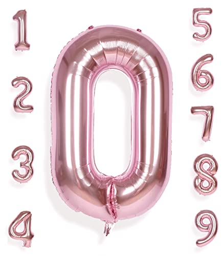 AULE Luftballon Zahl 0 Rosegold: XXL 101 cm Zahlen Folienballon Geburtstag Rose Gold 0 Jahre Helium Ballon Roségold Kinder Junge Mädchen Zahlenballon für Babyparty Jubiläum Deko AULE Luftballon Zahl 0 Rosegold: XXL 101 cm Zahlen Folienballon Geburtstag Rose Gold 0 Jahre Helium Ballon Roségold Kinder Junge Mädchen Zahlenballon für Babyparty Jubiläum Deko von AULE