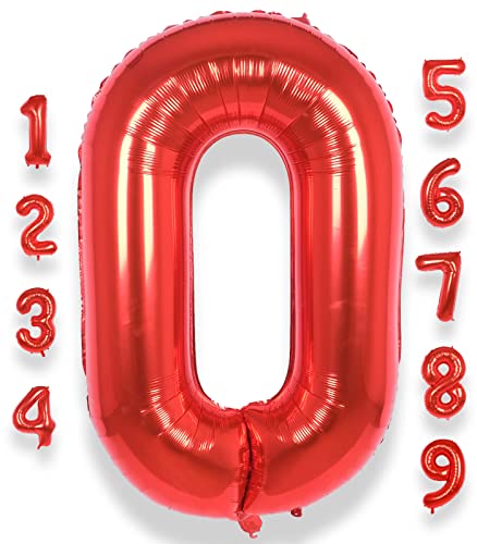 AULE Luftballon Zahl 0 Rot: XXL 101 cm Zahlen Folienballon Geburtstag Rot 40 Zoll Helium Ballon Kinder Junge Mädchen Zahlenballon für Babyparty Jubiläum Deko AULE Luftballon Zahl 0 Rot: XXL 101 cm Zahlen Folienballon Geburtstag Rot 40 Zoll Helium Ballon Kinder Junge Mädchen Zahlenballon für Babyparty Jubiläum Deko von AULE