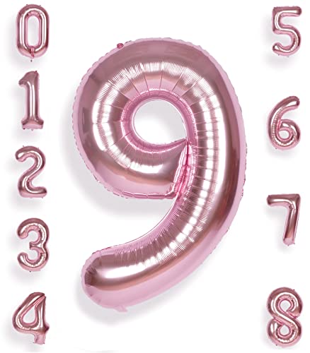 AULE Luftballon Zahl 9 Rosegold: XXL 101 cm Folienballon Geburtstag Rose Gold 9 Jahre Helium Ballon Roségold Kinder Junge Mädchen Zahlenballon für Babyparty Jubiläum Deko AULE Luftballon Zahl 9 Rosegold: XXL 101 cm Folienballon Geburtstag Rose Gold 9 Jahre Helium Ballon Roségold Kinder Junge Mädchen Zahlenballon für Babyparty Jubiläum Deko von AULE