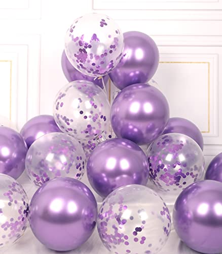 AULE Luftballons Lila Metallic Helium: 42 Stück 12 Zoll Violett Konfetti Luftballon Dunkellila Latex Ballons Geburtstagsdeko Deko für Geburtstag Party Hochzeit Valentinstag Babyparty Gender Reveal AULE Luftballons Lila Metallic Helium: 42 Stück 12 Zoll Violett Konfetti Luftballon Dunkellila Latex Ballons Geburtstagsdeko Deko für Geburtstag Party Hochzeit Valentinstag Babyparty Gender Reveal von AULE