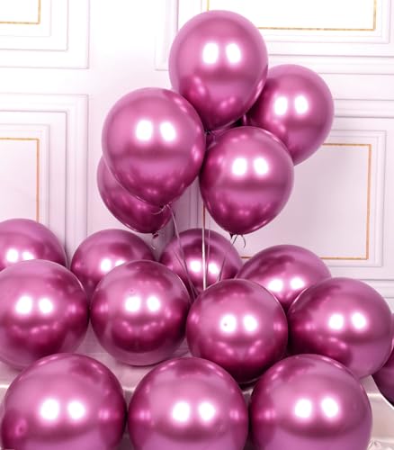 AULE Luftballons Pink Metallic Helium: 50 Stück 12 Zoll Luftballon Fuchsia Ballons Hot Pinke Latex Geburtstagsdeko für Baby Shower Valentinstag Hochzeit Geburtstag Deko AULE Luftballons Pink Metallic Helium: 50 Stück 12 Zoll Luftballon Fuchsia Ballons Hot Pinke Latex Geburtstagsdeko für Baby Shower Valentinstag Hochzeit Geburtstag Deko von AULE