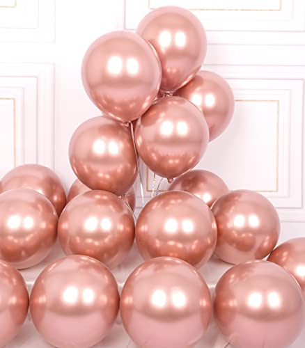 AULE Luftballons Rosegold Metallic Helium: 50 Stück 12 Zoll Luftballon Rose Gold Ballons Roségold Latex Geburtstagsdeko für Baby Shower Gender Reveal Graduation Geburtstag Deko AULE Luftballons Rosegold Metallic Helium: 50 Stück 12 Zoll Luftballon Rose Gold Ballons Roségold Latex Geburtstagsdeko für Baby Shower Gender Reveal Graduation Geburtstag Deko von AULE