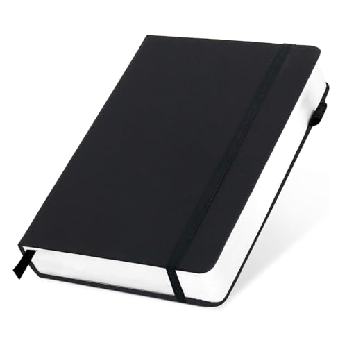 AUMAYCO Notizbuch A5, Hardcover Journal Notizbücher mit 320 Seiten, Kunstlederbezug Notizbuch mit Elastischem Verschlussband für Schule, Büro, Schreiben - Schwarz AUMAYCO Notizbuch A5, Hardcover Journal Notizbücher mit 320 Seiten, Kunstlederbezug Notizbuch mit Elastischem Verschlussband für Schule, Büro, Schreiben - Schwarz von AUMAYCO