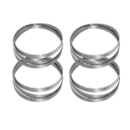 AUNANGLJSCS 4 Stück Bandsägeblätter, 1425 mm, Bandsägeblätter SK5 1425, 6,35 0,35 mm, 6 Zähne, 10 Zähne, 14 Zähne, TPI for Schneiden von Holz, Holzbearbeitung(6T TPI) von AUNANGLJSCS