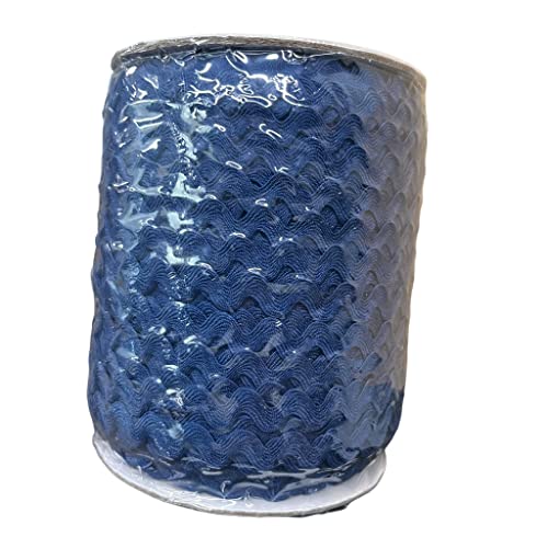 AUNHIRU Rick Rack Trim Mehrzweck-Bordüre Dekorative Zierleiste zum Basteln und Nähen von Kleidung, DIY-Karten, Geschenkverpackung, 9,4 m (Marineblau) von AUNHIRU
