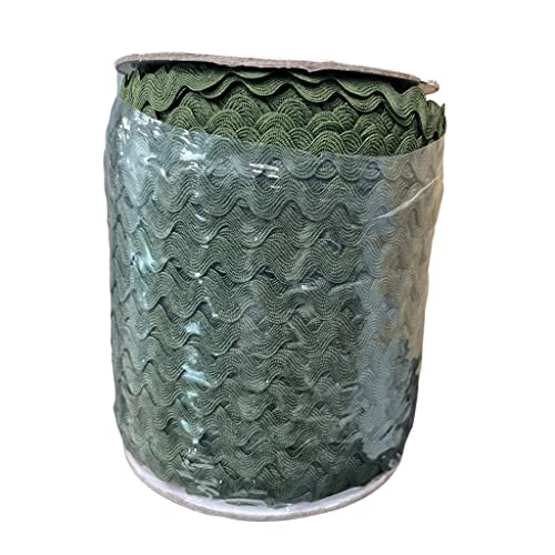 AUNHIRU Rick Rack Trim Mehrzweck-Bordüre Dekorative Zierleiste zum Basteln und Nähen von Kleidung, DIY-Karten, Geschenkverpackung, 9,4 m (Moos) von AUNHIRU