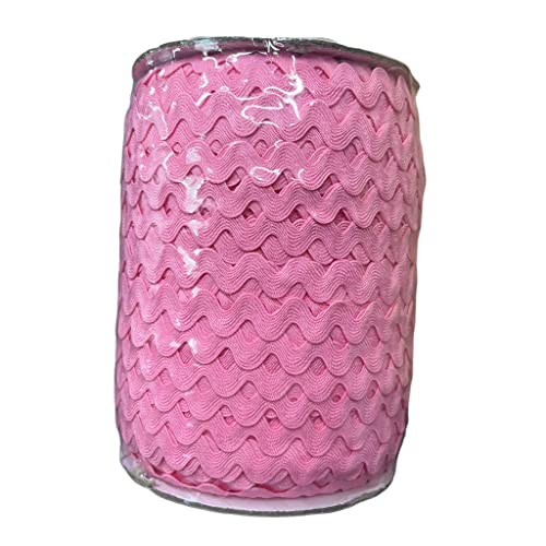 AUNHIRU Rick Rack Trim Mehrzweck-Bordüre Dekorative Zierleiste zum Basteln und Nähen von Kleidung, DIY-Karten, Geschenkverpackung, 9,4 m (Rosa) von AUNHIRU