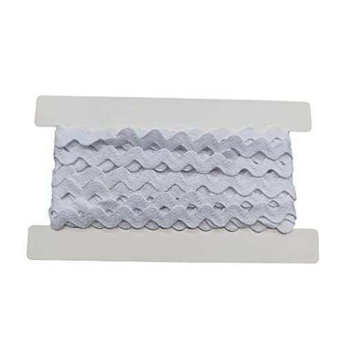 AUNHIRU Rick Rack Trim Mehrzweck-Bordüre Dekorative Zierleiste zum Basteln und Nähen von Kleidung, DIY-Karten, Geschenkverpackung, 9,4 m (Weiß) von AUNHIRU