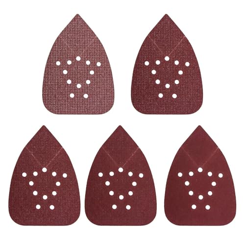 50 Stück Dreieckschleifer Schleifpapier, 135 x 95mm Mouse Schleifblätter Klett mit12 Löcher, Körnung 60/80/120/180/220 für Holzarbeiten Metall Polieren Schleifen 50 Stück Dreieckschleifer Schleifpapier, 135 x 95mm Mouse Schleifblätter Klett mit12 Löcher, Körnung 60/80/120/180/220 für Holzarbeiten Metall Polieren Schleifen von AUNHOKE
