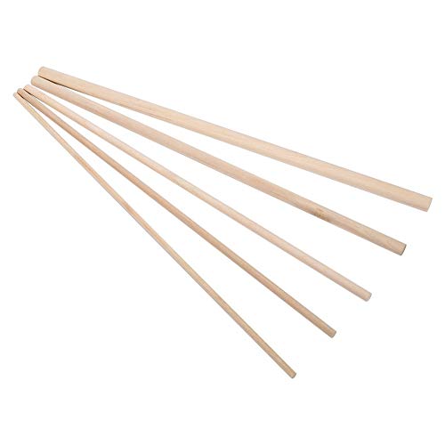 10pcs 30cm Holzstäbe Rund Natur Rundstab Holzdübelstangen lang DIY Holz Handwerk Stöcke Birke Holz Kunsthandwerk Sticks Dübel Pole Rods Sweet Trees Holz Werkzeug (6MM*30CM) von AUNMAS