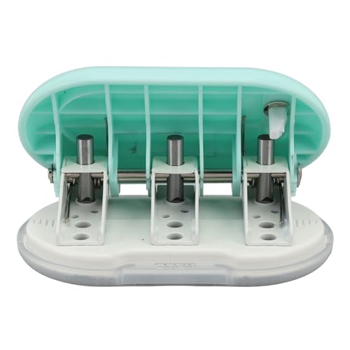 3-Loch-Stanzer, Manuelle Lochstanzmaschine, Tragbarer DIY-Papierstanzer für Zuhause, Büro, Wohnheim (GREEN) von AUNMAS