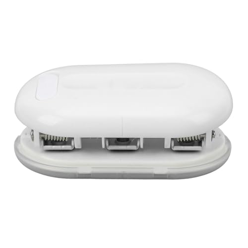 3-Loch-Stanzer, Manuelle Lochstanzmaschine, Tragbarer DIY-Papierstanzer für Zuhause, Büro, Wohnheim (WHITE) von AUNMAS
