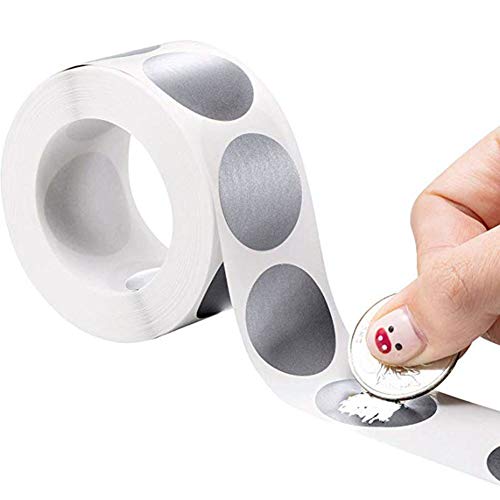 300 Stück Runde Rubbelaufkleber, 2,5 Cm, Selbstklebende Rubbeletiketten mit Folie für Hochzeit, Party, Gastgeschenke, Geschlecht Offenbart (Wie gezeigt) von AUNMAS