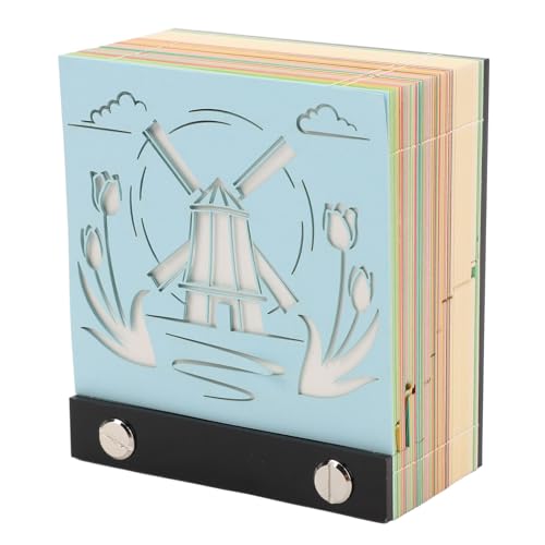 3D-Windmühlen-Notizblock, 7,9 X 4,3 X 8,9 Cm, Wunderschöner 3D-Kunst-Stick-Notizblock Im Cartoon-Stil mit Aufbewahrungsbox für Notizen, Memos oder Nachrichten 3D-Windmühlen-Notizblock, 7,9 X 4,3 X 8,9 Cm, Wunderschöner 3D-Kunst-Stick-Notizblock Im Cartoon-Stil mit Aufbewahrungsbox für Notizen, Memos oder Nachrichten von AUNMAS