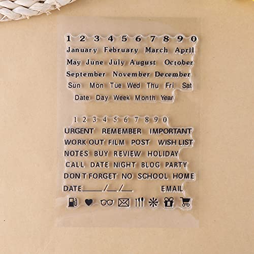 Alphabet-Zahlen, Transparentes Silikon-Stempelsiegel-Set: Nicht Durchsichtige Stempel für DIY-Sammelalbum und Buchhaltung, Wiederverwendbar und Stempel mit Klarer Textur (5 Alphabet-Zahlen, Transparentes Silikon-Stempelsiegel-Set: Nicht Durchsichtige Stempel für DIY-Sammelalbum und Buchhaltung, Wiederverwendbar und Stempel mit Klarer Textur (5 von AUNMAS