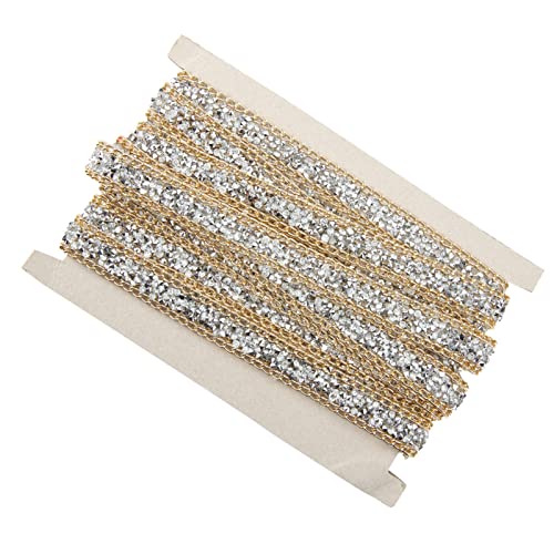 Goldrand Silber Wickelrolle Strassband Dekoration für Modehandtaschen, Bekleidungsaccessoires, Schuhe und Vorhänge – 5 Yard 15 Mm Goldrand Silber Wickelrolle Strassband Dekoration für Modehandtaschen, Bekleidungsaccessoires, Schuhe und Vorhänge – 5 Yard 15 Mm von AUNMAS