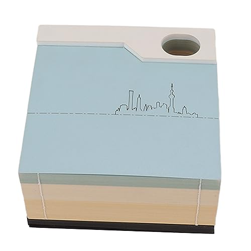 Haftnotizen, Handgerissene 3D-Papierschnitzereien, Stadtnacht-Design, 3D-Notizblock mit Integrierter Knopfbatterie, Notizpapiere, Notizblock, Lesezeichen mit Aufbewahrungsbox für Haftnotizen, Handgerissene 3D-Papierschnitzereien, Stadtnacht-Design, 3D-Notizblock mit Integrierter Knopfbatterie, Notizpapiere, Notizblock, Lesezeichen mit Aufbewahrungsbox für von AUNMAS