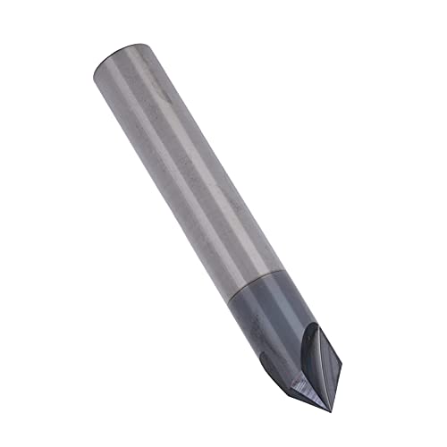 Professioneller Schamfer -Endmühlenschneider 90 ° mit 3 Flöten für CNC -Polieren und schnitzer, Wolframstahl Frässchneider für Aluminium und Kupferstich, Erhältlich in D4*90 °*50l (D3*90°*50L) von AUNMAS