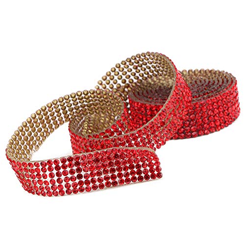 Strass-Kristall-Mesh-Bänder Zum Aufbügeln für Hochzeitskleidbesatz, Exquisite Funkelnde Strass-Bänder für die Braut, Bekleidungszubehör für Hochzeitskleider und Schuhe (Rot 6 Strass-Kristall-Mesh-Bänder Zum Aufbügeln für Hochzeitskleidbesatz, Exquisite Funkelnde Strass-Bänder für die Braut, Bekleidungszubehör für Hochzeitskleider und Schuhe (Rot 6 von AUNMAS
