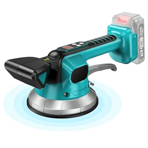 Fliesenrüttler Kompatibel für Makita 18V Batterie,Akku Fliesen Vibrationsgerät mit 10 Einstellbaren Geschwindigkeiten, 200KG Adsorption, 30-240cm Fliesenleger für Wand & Boden(ohne Akku) von AUORUSI