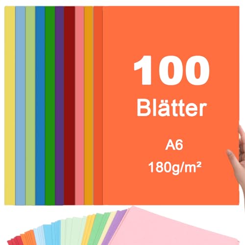 100 Blatt Tonpapier A6 Bastelkarton 180g/m² Fotokarton Set 10 Farben Kopierpapier Farbige Bastelpapier Buntes Bastelpapier Basteln Kopierpapier für DIY Kunst Handwerk, Drucken, Skizzieren 100 Blatt Tonpapier A6 Bastelkarton 180g/m² Fotokarton Set 10 Farben Kopierpapier Farbige Bastelpapier Buntes Bastelpapier Basteln Kopierpapier für DIY Kunst Handwerk, Drucken, Skizzieren von AUPERTO