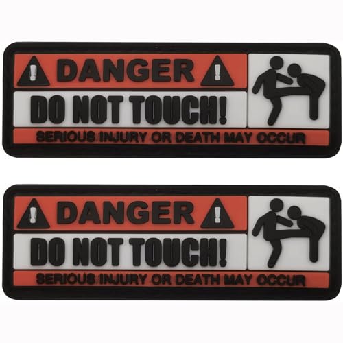 Danger Do Not Touch Patch 2 Stück PVC Taktische Moral Appliques Abzeichen Klett Patches Für Taktische Kleidung Rucksack Baseballkappe Jacke Uniform Danger Do Not Touch Patch 2 Stück PVC Taktische Moral Appliques Abzeichen Klett Patches Für Taktische Kleidung Rucksack Baseballkappe Jacke Uniform von AUPERTO