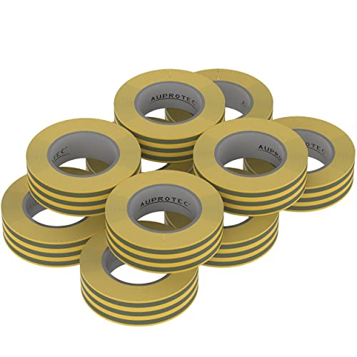 AUPROTEC 10x Isolierband gelb-grün 15mm x 10m VDE Isoband PVC Elektriker Klebeband DIN EN 60454-3-1 AUPROTEC 10x Isolierband gelb-grün 15mm x 10m VDE Isoband PVC Elektriker Klebeband DIN EN 60454-3-1 von AUPROTEC