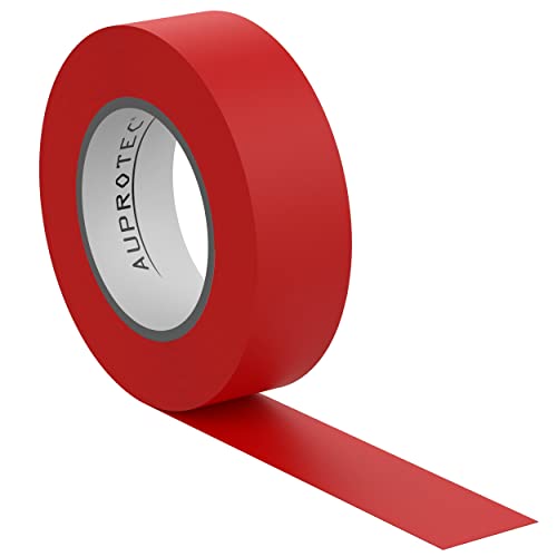 AUPROTEC 1x Isolierband rot 15mm x 10m VDE Isoband PVC Elektriker Klebeband DIN EN 60454-3-1 von AUPROTEC