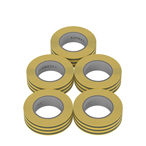 AUPROTEC 5x Isolierband gelb-grün 15mm x 10m VDE Isoband PVC Elektriker Klebeband DIN EN 60454-3-1 AUPROTEC 5x Isolierband gelb-grün 15mm x 10m VDE Isoband PVC Elektriker Klebeband DIN EN 60454-3-1 von AUPROTEC