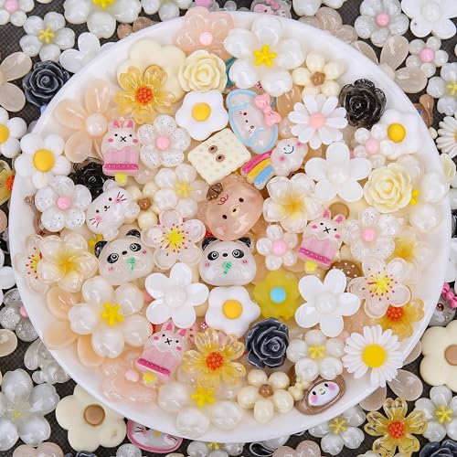 AUREHEN 100 Stück Kawaii-Harz-Anhänger, Großpackung sortiert – niedliche Schleim-Charms mit flacher Rückseite, Dekoration für Bastelarbeiten, Scrapbooking, Nagelkunst, Handyhüllen und Haar-Accessoires AUREHEN 100 Stück Kawaii-Harz-Anhänger, Großpackung sortiert – niedliche Schleim-Charms mit flacher Rückseite, Dekoration für Bastelarbeiten, Scrapbooking, Nagelkunst, Handyhüllen und Haar-Accessoires von AUREHEN