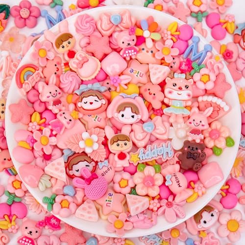 AUREHEN 100 Stück Schleim-Charms, gemischte süße Harz-Anhänger-Set für Scrapbooking, Handyhüllen, Haar-Accessoires, künstliche Süßigkeiten-Dekoration, Bastelverzierungen und DIY-Schlüsselanhänger AUREHEN 100 Stück Schleim-Charms, gemischte süße Harz-Anhänger-Set für Scrapbooking, Handyhüllen, Haar-Accessoires, künstliche Süßigkeiten-Dekoration, Bastelverzierungen und DIY-Schlüsselanhänger von AUREHEN