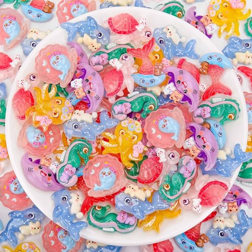 AUREHEN 50 Stück Kawaii-Harz-Anhänger, Großpackung sortiert – niedliche Schleim-Charms mit flacher Rückseite, Dekoration für Bastelarbeiten, Scrapbooking, Nagelkunst, Handyhüllen und Haar-Accessoires AUREHEN 50 Stück Kawaii-Harz-Anhänger, Großpackung sortiert – niedliche Schleim-Charms mit flacher Rückseite, Dekoration für Bastelarbeiten, Scrapbooking, Nagelkunst, Handyhüllen und Haar-Accessoires von AUREHEN