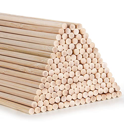 Lange Stiele aus Bambus zum Basteln, Bambusstäbe 30 cm, Bastelstäbe, Rundholz zum Basteln, 150 Wurzeln, hochwertiger Bambusstab (3 mm/0,12 Zoll) von AUSYDE