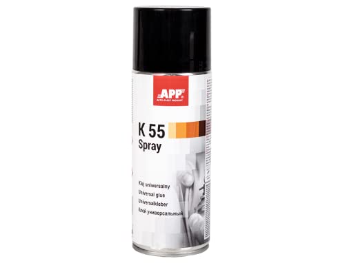 APP K55 Universeller Sprühkleber | Starker Kontaktkleber | Industriekleber | Bernsteinfarbe | 400 ml von AUTO-PLAST PRODUKT