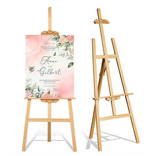 Staffelei Ständer für Hochzeitsschild, Künstlerstaffelei, 1,5 m verstellbare Stativ-Staffelei, Holz-Staffelei, A-Frame-Staffelei, Ausstellungs-Staffelei, Studio-Staffelei, Leinwand höhenverstellbar Staffelei Ständer für Hochzeitsschild, Künstlerstaffelei, 1,5 m verstellbare Stativ-Staffelei, Holz-Staffelei, A-Frame-Staffelei, Ausstellungs-Staffelei, Studio-Staffelei, Leinwand höhenverstellbar von AUTOFU