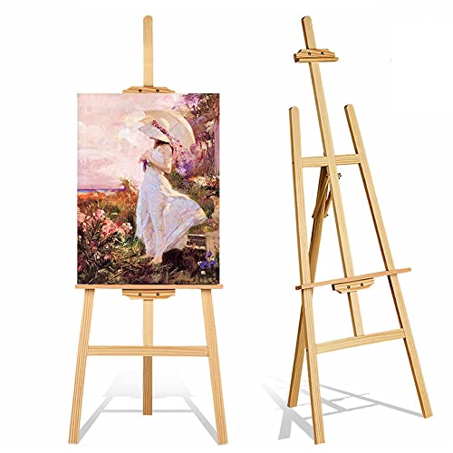 Studio-Staffelei aus Holz für Künstler, Malen, Zeichnen, Skizzieren/Display, Staffelei Halter für Hochzeitsausstellungen, Ausstellungen, verstellbare Leinwandhöhe, 1,75 m, natürliche Kiefer Studio-Staffelei aus Holz für Künstler, Malen, Zeichnen, Skizzieren/Display, Staffelei Halter für Hochzeitsausstellungen, Ausstellungen, verstellbare Leinwandhöhe, 1,75 m, natürliche Kiefer von AUTOFU
