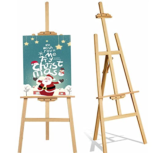 Weihnachtsposter-Staffelei, Ständer, Leinwandhalter, Display für Poster-Leinwände bis zu 100 cm, faltbarer Stativständer, Holz, verstellbare Höhe und Winkel, 1,75 m, einfach zu montieren Weihnachtsposter-Staffelei, Ständer, Leinwandhalter, Display für Poster-Leinwände bis zu 100 cm, faltbarer Stativständer, Holz, verstellbare Höhe und Winkel, 1,75 m, einfach zu montieren von AUTOFU